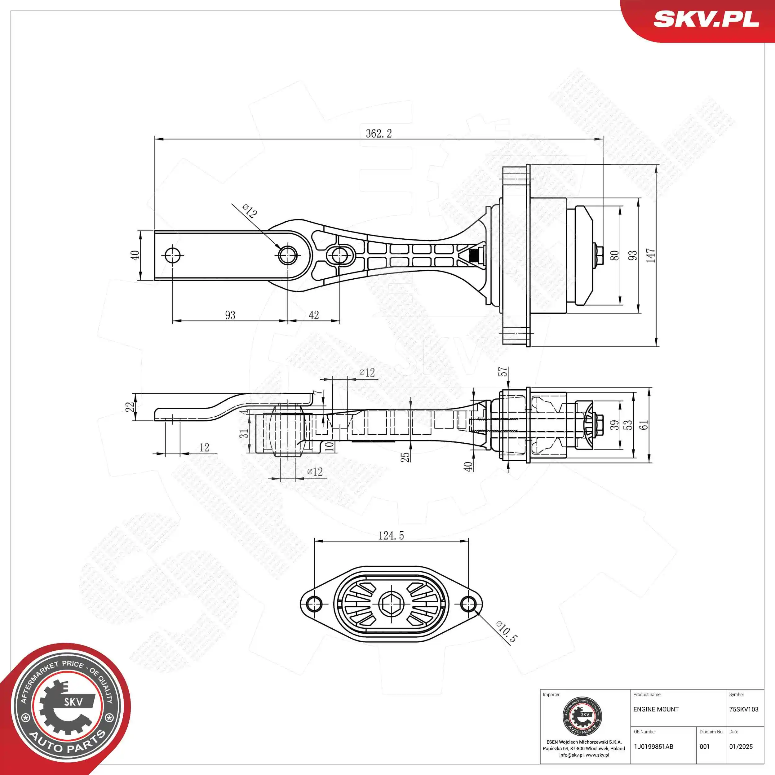 Mounting, engine